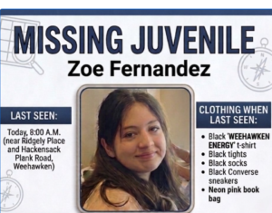 Weehawken Police Seek Public's Help In Finding Missing Female Juvenile
