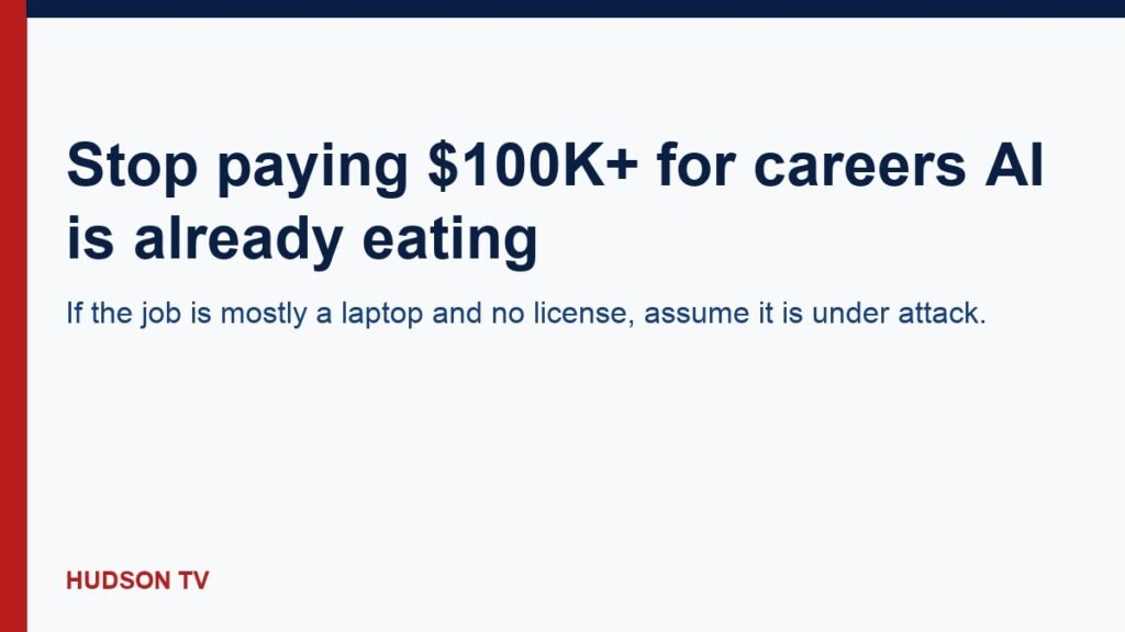 Stop paying $100K+ for careers AI is already eating