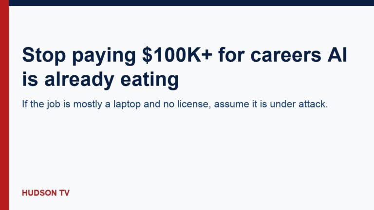 Stop paying $100K+ for careers AI is already eating