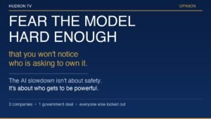 The AI slowdown isn't about safety. It's about who gets to be powerful.