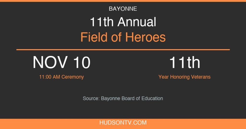 Bayonne Schools to Host 11th Annual Field of Heroes on Nov. 10