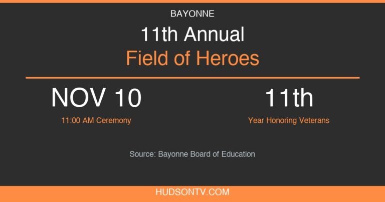 Bayonne Schools to Host 11th Annual Field of Heroes on Nov. 10