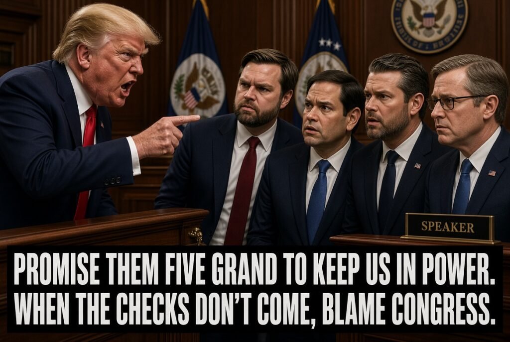 TRUMP OFFERS $5,000 AFTER THE CHECKS HE ALREADY PROMISED NEVER CAME