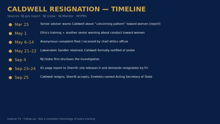 Timeline of Dale Caldwell ethics investigation and resignation