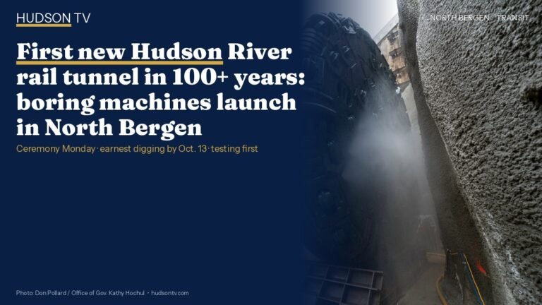 Tunnel boring machine at Hudson Tunnel Project launch site in North Bergen — Don Pollard / Office of Gov. Kathy Hochul