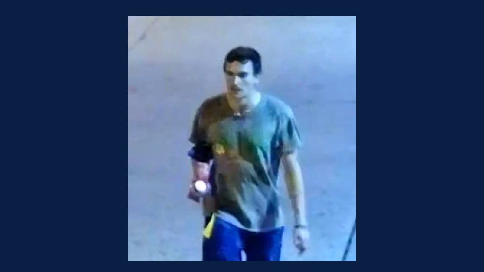 Hoboken Police Department surveillance still of a man police are seeking to identify