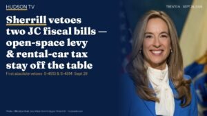 Sherrill vetoes two Jersey City fiscal bills — open-space levy and rental-car tax stay off the table