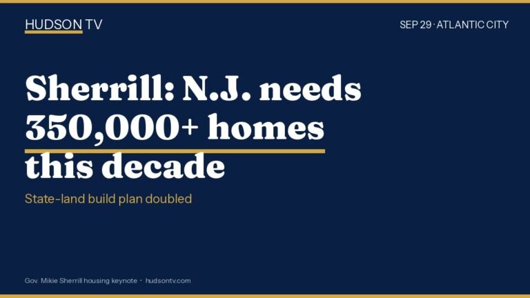 Sherrill: N.J. needs 350,000+ homes this decade — Hudson TV