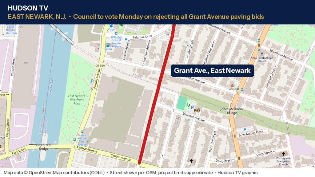 East Newark, N.J. calls noon meeting to throw out all bids for Grant Avenue paving job