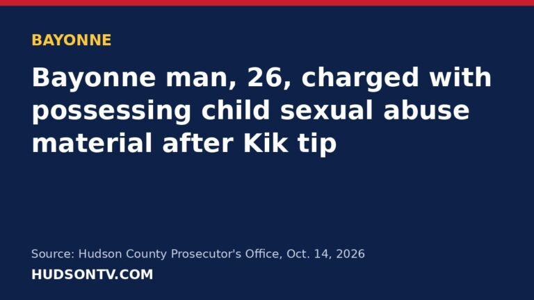 Navy headline card: Bayonne man, 26, charged with possessing child sexual abuse material after Kik tip