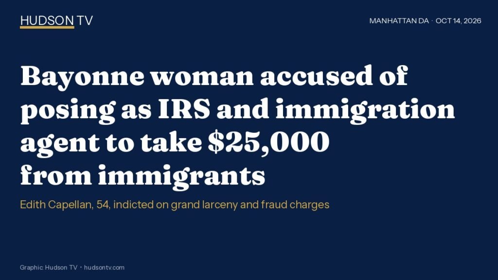 Bayonne Woman Accused of Posing as IRS and Immigration Agent to Take $25,000 From Immigrants, Manhattan DA Says