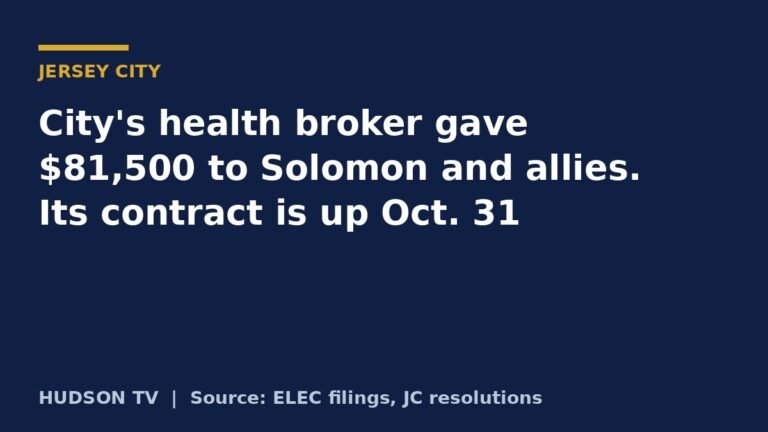 Navy headline card: Jersey City health broker gave $81,500 to Solomon and allies
