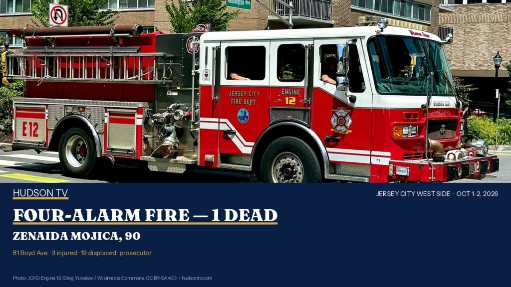 Zenaida Mojica, 90, killed in four-alarm Jersey City fire at 81 Boyd Ave., prosecutor says