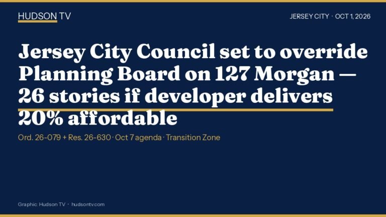 Jersey City Council set to override Planning Board on 127 Morgan — 26 stories if developer delivers 20% affordable