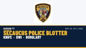 Secaucus PD blotter: knife case, DWI crash, trailer burglary among week's arrests