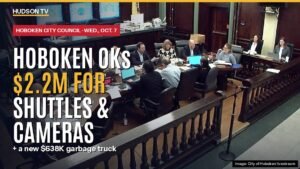 Hoboken approves $2.2 million for new HOP shuttles and loading-zone cameras, plus a new garbage truck