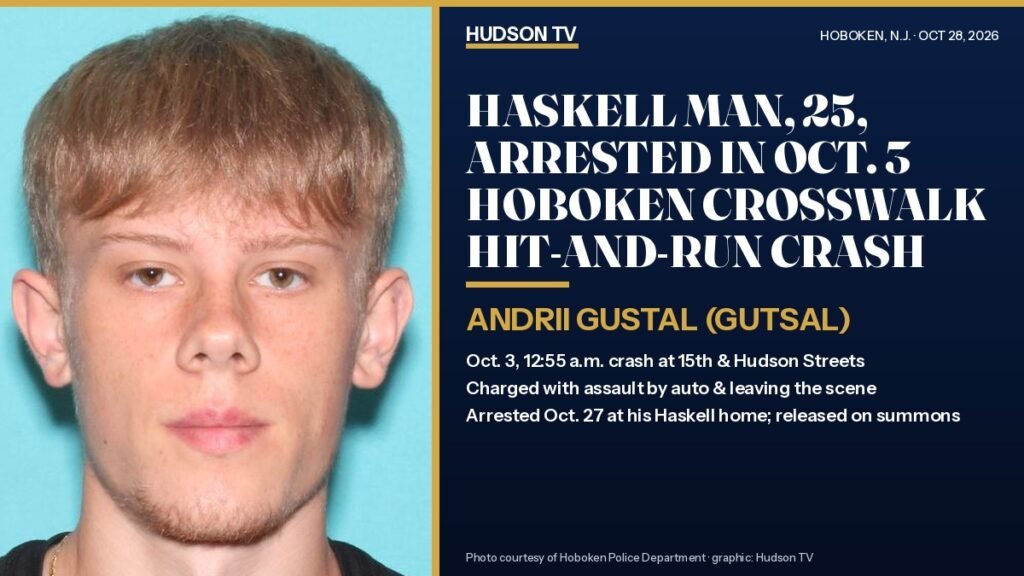 Hoboken, N.J. police arrest Haskell man, 25, in Oct. 3 crosswalk hit-and-run at 15th and Hudson