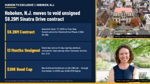 Hoboken, N.J. moves to void unsigned $8.29M Sinatra Drive contract