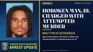 Hoboken, N.J. man, 19, charged with attempted murder in Sept. 30 Willow Avenue shooting