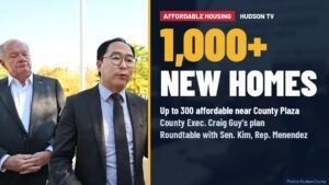 Hudson County plans over 1,000 new homes, including up to 300 affordable, County Executive Craig Guy says at roundtable with Sen. Andy Kim and Rep. Rob Menendez