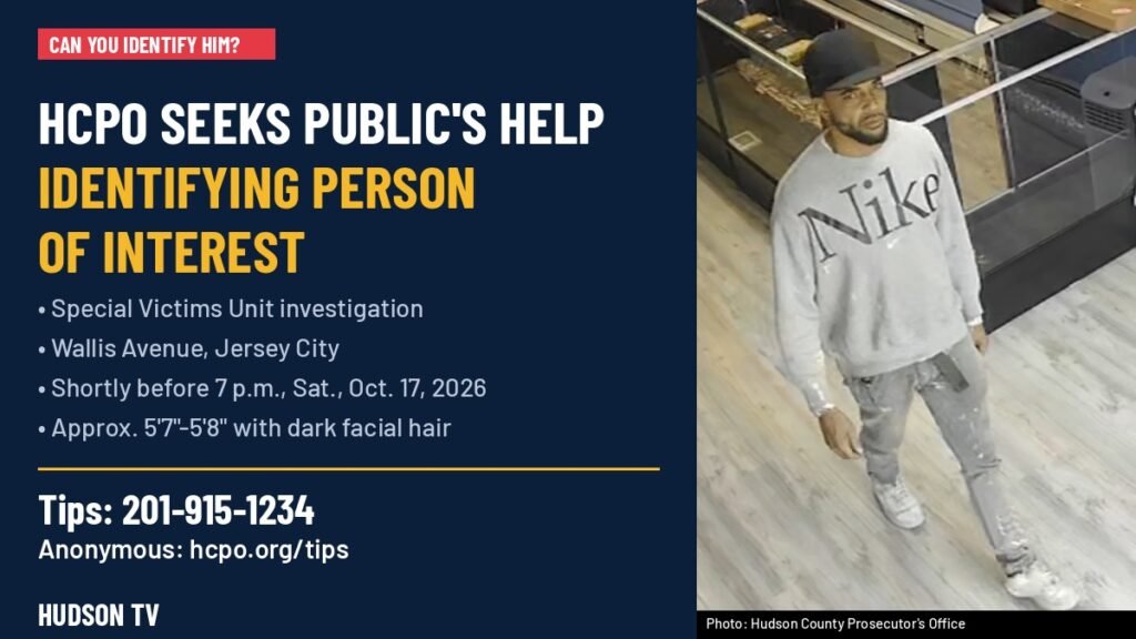 Prosecutor's office seeks help identifying man in Jersey City sexual assault probe