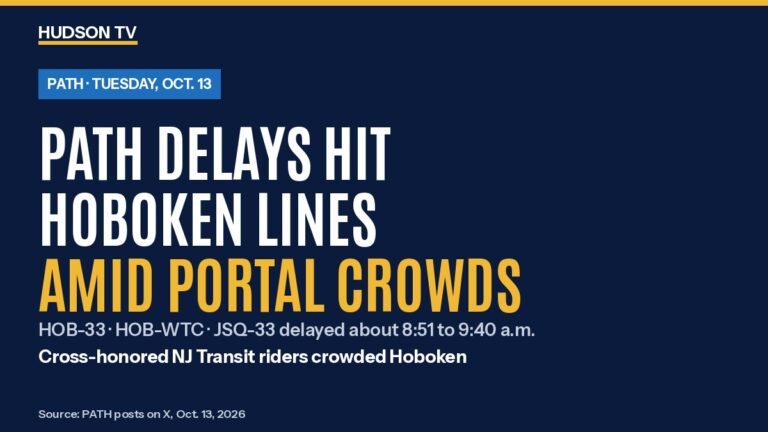 Hudson TV card: PATH delays Hoboken lines as Portal Bridge riders crowd terminal