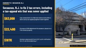 Secaucus, N.J. to fix tax errors, including an unapplied appeal win
