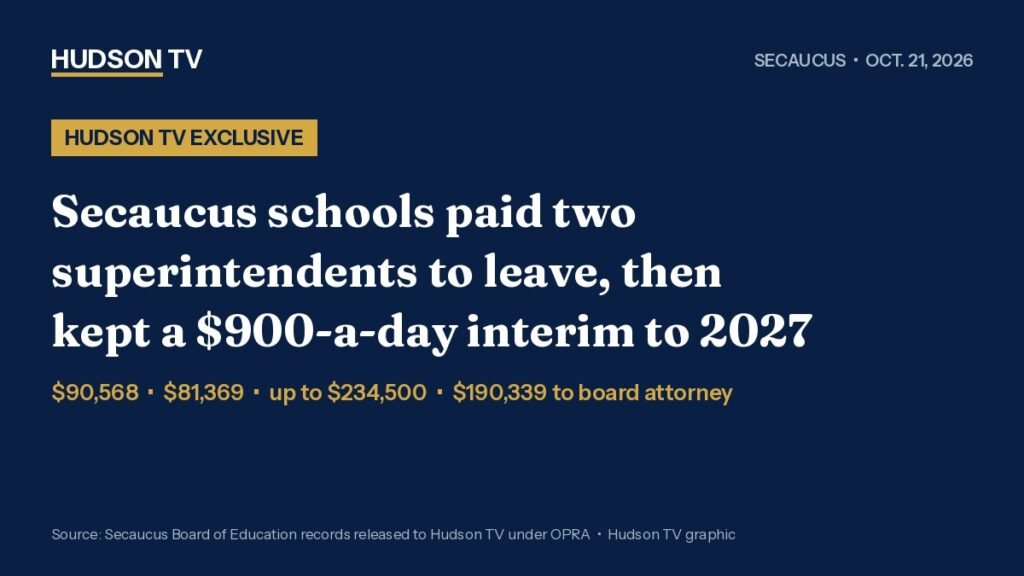 Secaucus schools paid two superintendents to leave and re-upped a $900-a-day interim through 2027, records show