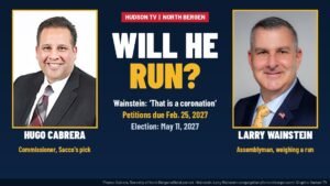 Wainstein says voters should pick North Bergen's mayor, but hasn't said if he'll run against Cabrera